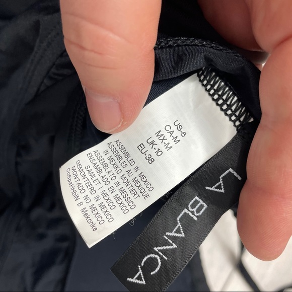 LA BLANCA | missy keyhole black halter tankini top - Picture 6 of 7